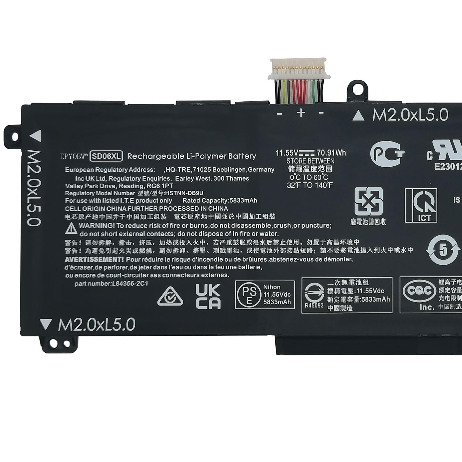 Amazon.com: EPYOBW SD06XL Laptop Battery 70.91Wh Compatible with